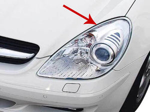 Mercedes R171 SLK Matt Chrome Bezel trims for headlamps headlights