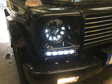 Indlæs billede til gallerivisning W463 G Wagen LED Headlamps in Black Right Hand Drive Vehicles 1986-2009