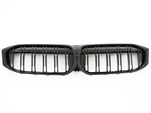 BMW 3 Series G20 G21 Twin Bar M Style Grill Grilles Gloss Black LCI from July 2022